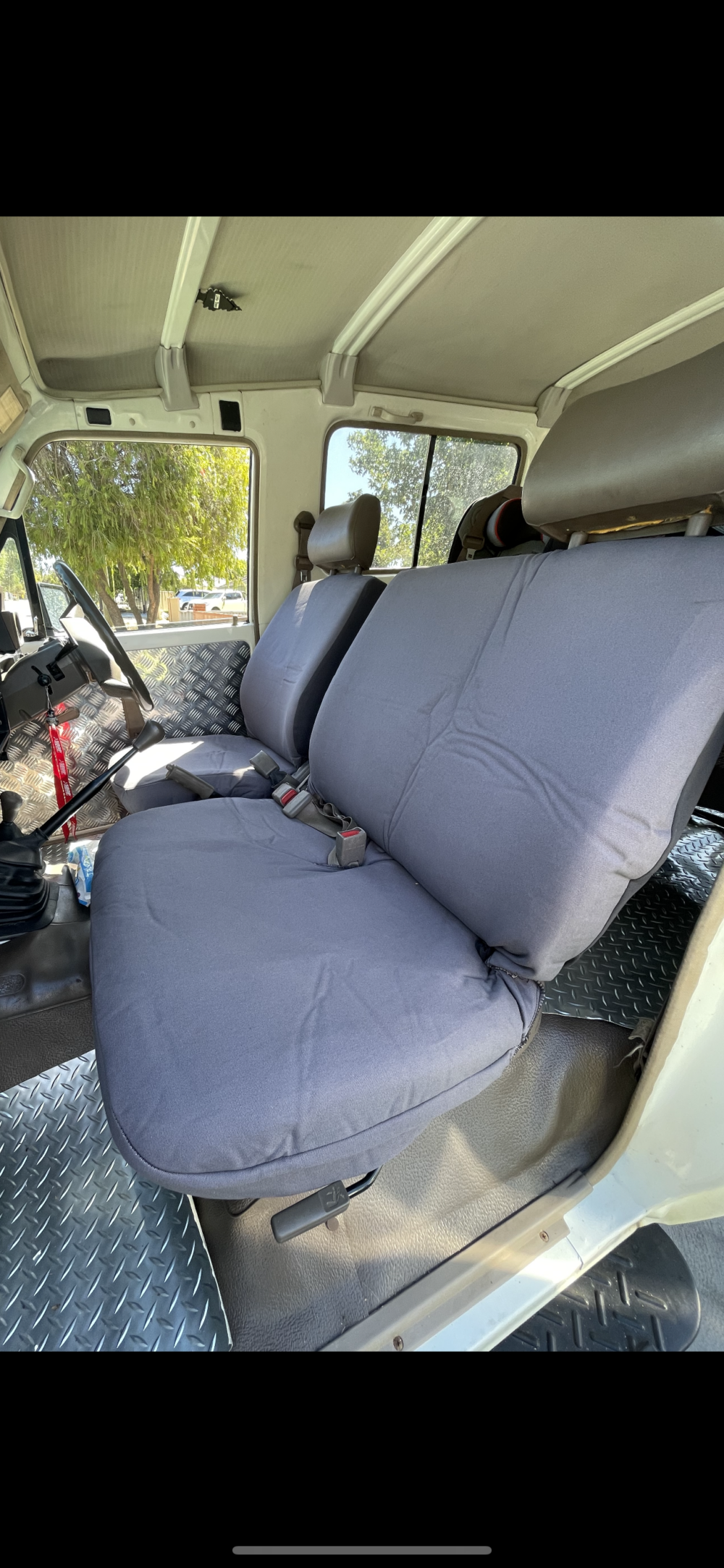 Nissan Patrol seat covers Seat covers fitted to a Nissan Patrol