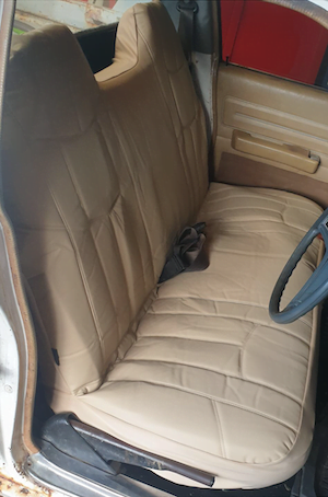Toyota Hilux Leather Look seat covers Leather Look seat covers fitted to a Toyota Hilux