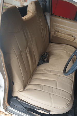 Leather Look seat covers fitted to a Holden Kingswood