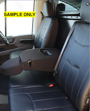 Leather Look seat covers fitted to a Renault Master