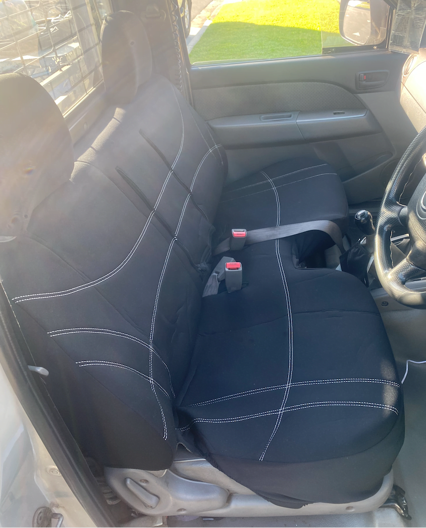 Holden Rodeo seat covers Seat covers fitted to a Holden Rodeo