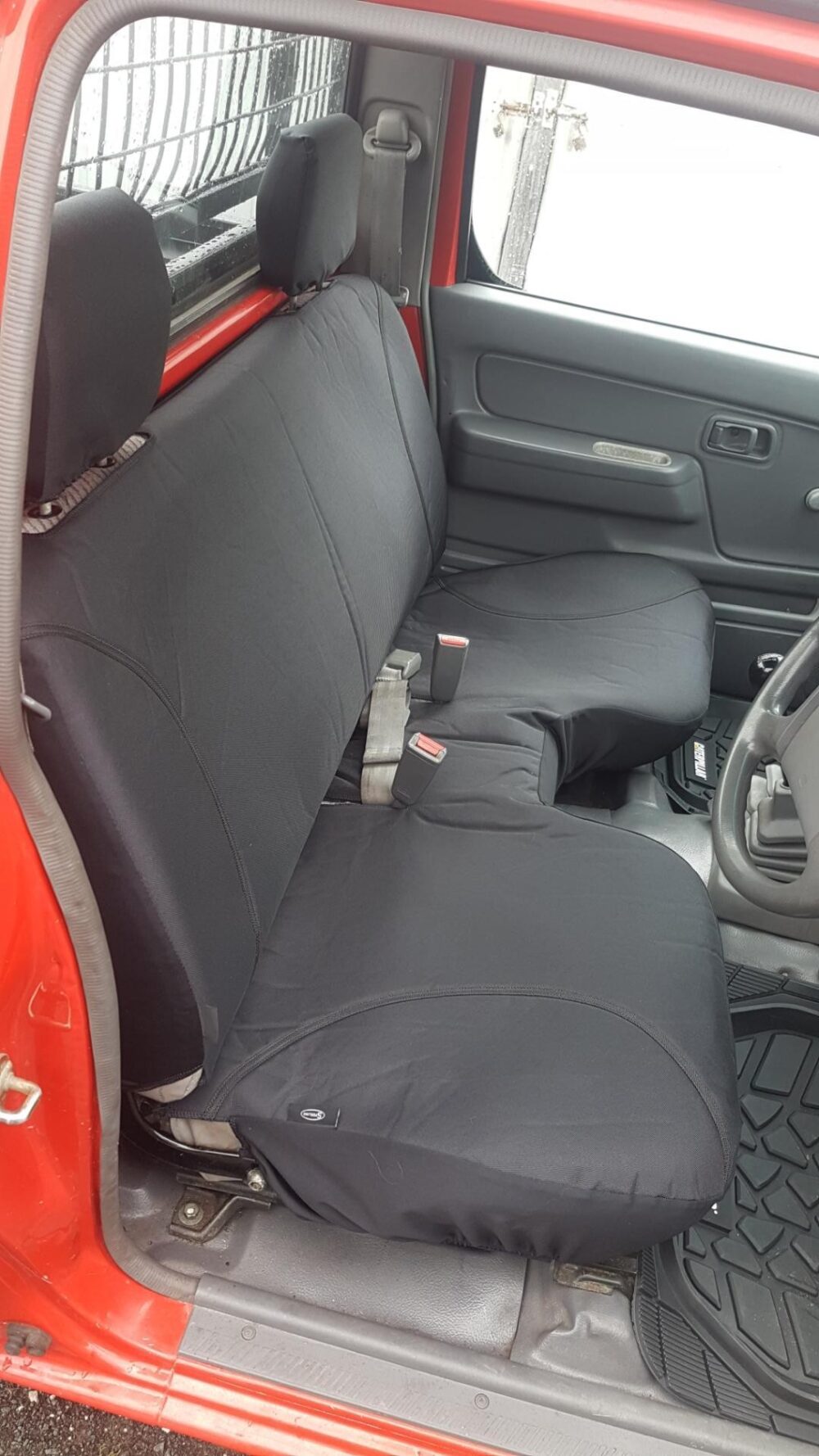 Nissan Navara Poly Canvas seat covers Poly Canvas seat covers fitted to a Nissan Navara