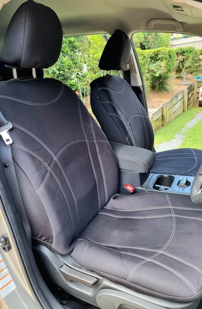 Kia Carnival Neoprene seat covers Neoprene seat covers fitted to a Kia Carnival