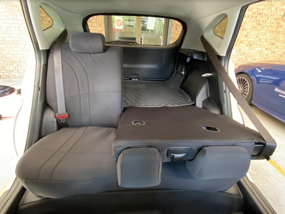 Neoprene seat covers fitted to a Kia Picanto