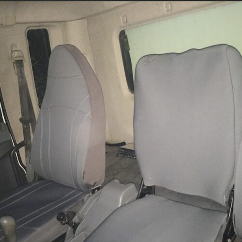 Mitsubishi Fuso Fighter Neoprene seat covers Neoprene seat covers fitted to a Mitsubishi Fuso Fighter