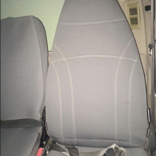 Mitsubishi Fuso Fighter Neoprene seat covers Neoprene seat covers fitted to a Mitsubishi Fuso Fighter