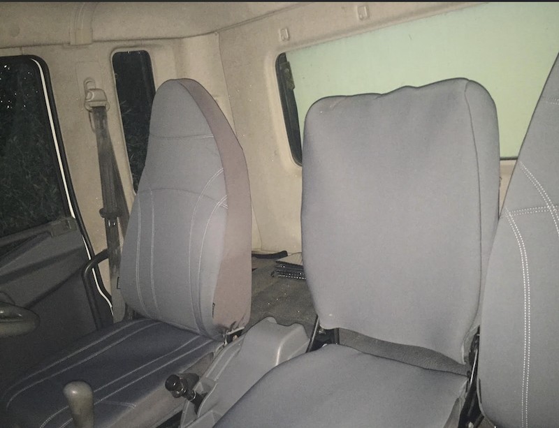 Mitsubishi Fuso Fighter Neoprene seat covers Neoprene seat covers fitted to a Mitsubishi Fuso Fighter
