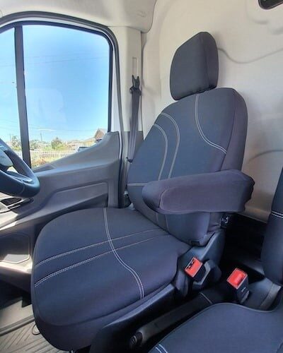 Mercedes Sprinter Neoprene seat covers Neoprene seat covers fitted to a Mercedes Sprinter