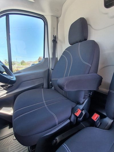Mercedes Sprinter Neoprene seat covers Neoprene seat covers fitted to a Mercedes Sprinter