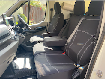 Peugeot Expert Neoprene seat covers Neoprene seat covers fitted to a Peugeot Expert
