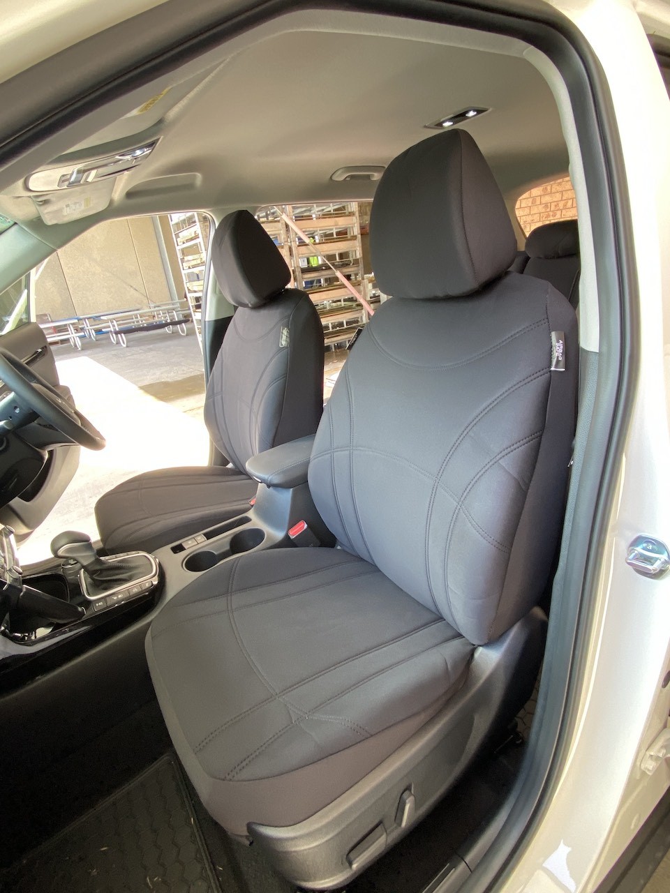 Neoprene seat covers fitted to a Haval H6