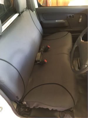 Nissan Navara Poly Canvas seat covers Poly Canvas seat covers fitted to a Nissan Navara