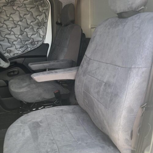 Platinum Velour seat covers fitted to a Fiat Ducato