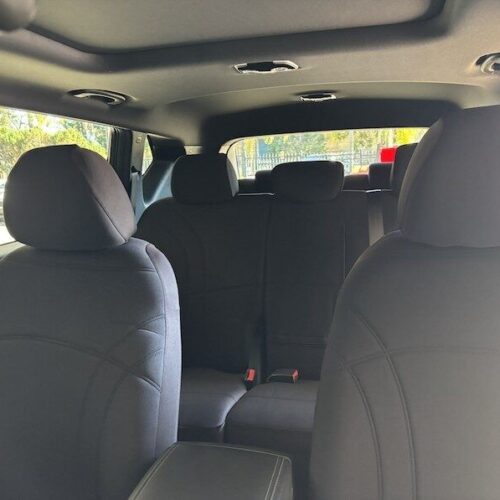 Neoprene seat covers fitted to a Ssangyong Rexton