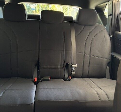 Neoprene seat covers fitted to a Ssangyong Rexton