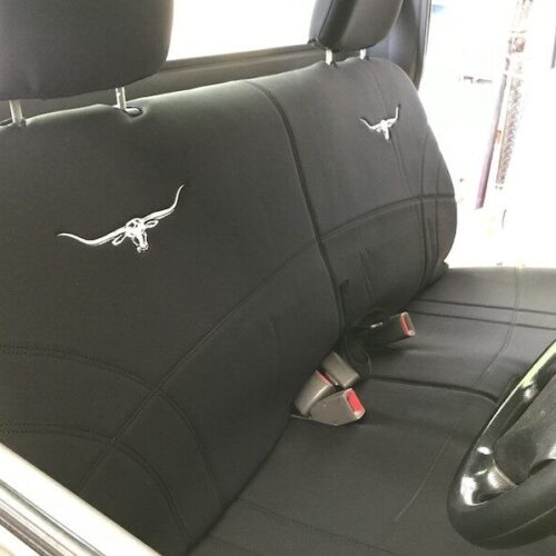 Holden Rodeo R.M. Williams Neoprene seat covers R.M. Williams Neoprene seat covers fitted to a Holden Rodeo