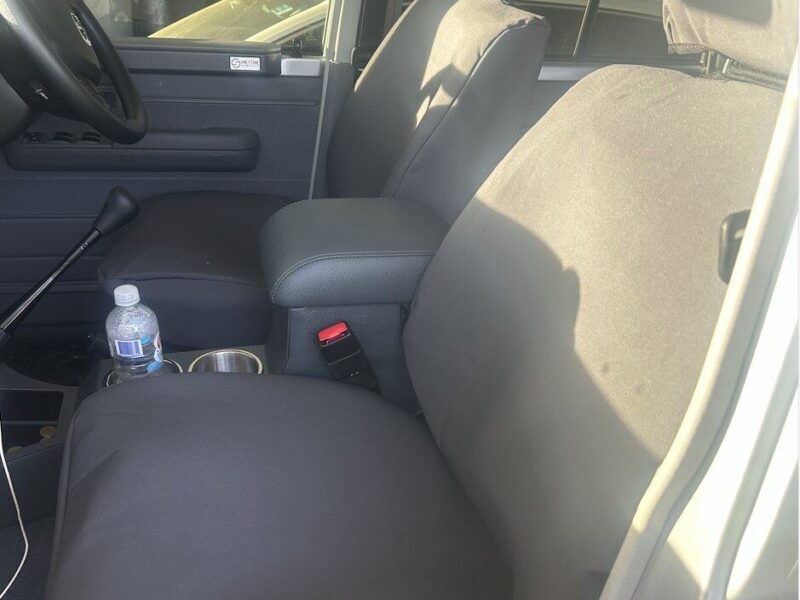 Seat covers fitted to a Toyota Landcruiser Ute