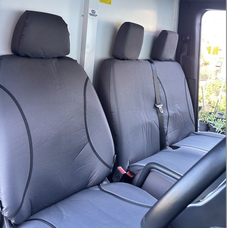 Mercedes Sprinter seat covers Seat covers fitted to a Mercedes Sprinter
