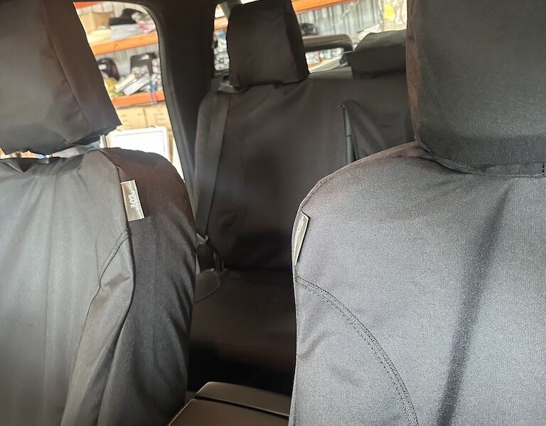 Poly Canvas seat covers fitted to a Toyota Hilux