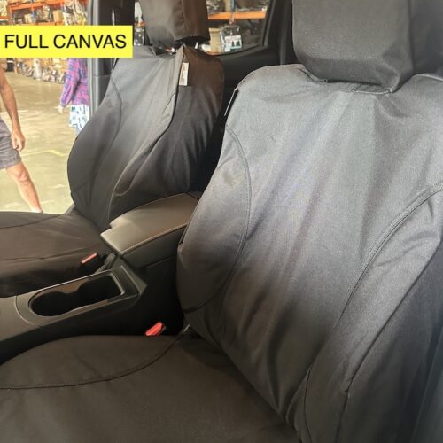 Poly Canvas seat covers fitted to a Toyota Hilux