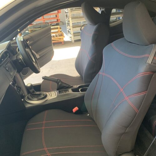 Toyota 86 Neoprene seat covers Neoprene seat covers fitted to a Toyota 86