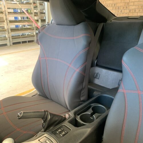 Toyota 86 seat covers Seat covers fitted to a Toyota 86
