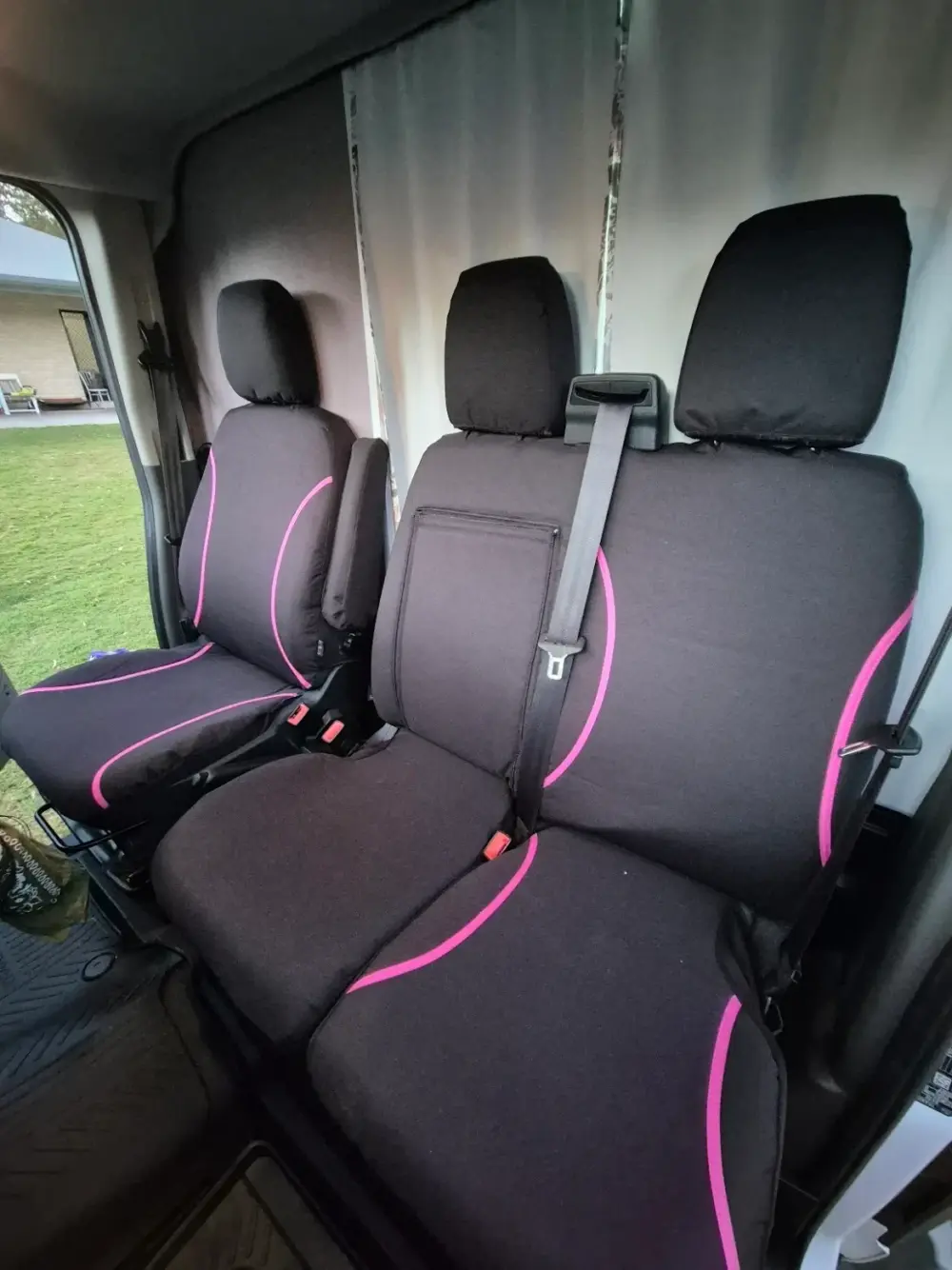 Mercedes Sprinter Poly Canvas seat covers Poly Canvas seat covers fitted to a Mercedes Sprinter