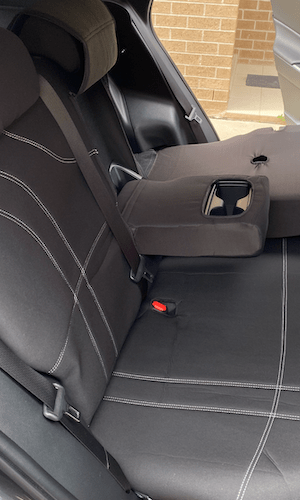 Neoprene seat covers fitted to a Haval H6