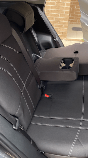 Neoprene seat covers fitted to a Haval H6