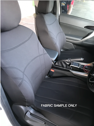 Neoprene seat covers fitted to a Kia Picanto