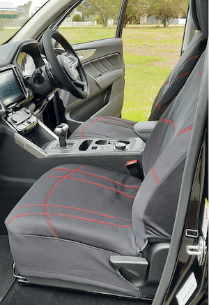 Neoprene seat covers fitted to a Kia Picanto