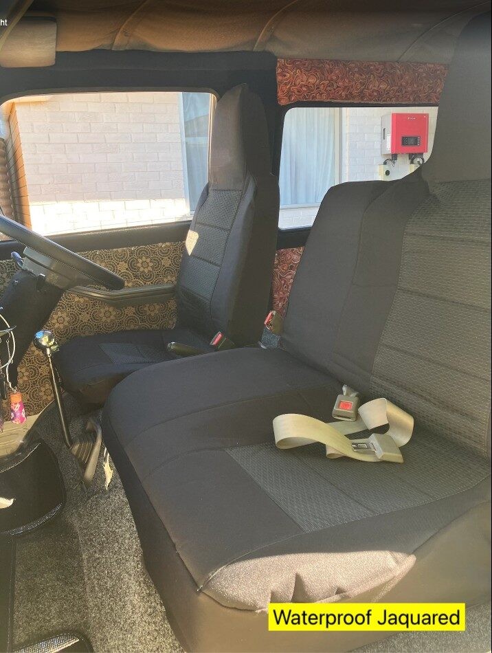 Daihatsu Delta Waterproof Jacquard seat covers Waterproof Jacquard seat covers fitted to a Daihatsu Delta