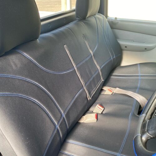 Neoprene seat covers fitted to a Ford Courier