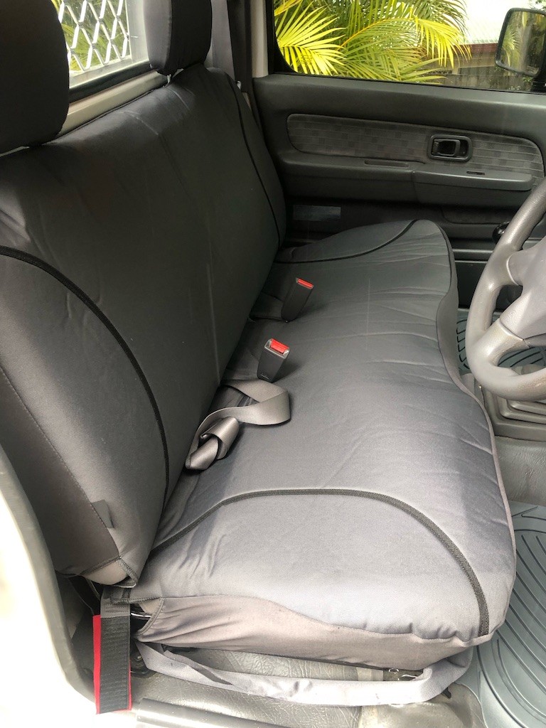 Poly Canvas seat covers fitted to a Nissan Navara