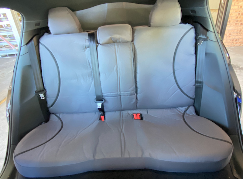 Polestar 2 Poly Canvas seat covers Poly Canvas seat covers fitted to a Polestar 2