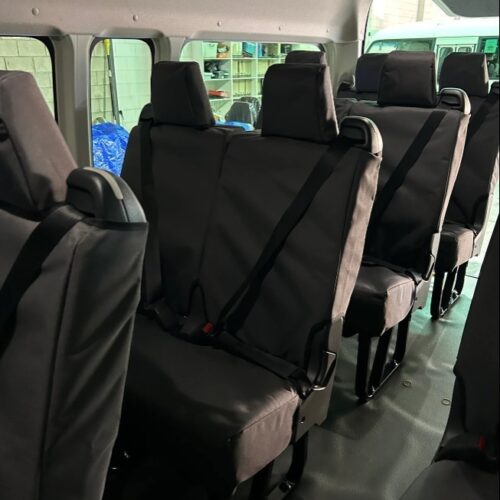 Toyota Hiace Poly Canvas seat covers Poly Canvas seat covers fitted to a Toyota Hiace