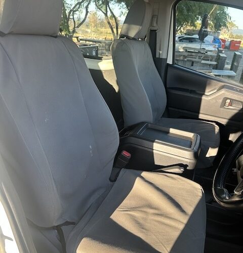Toyota Hiace seat covers Seat covers fitted to a Toyota Hiace