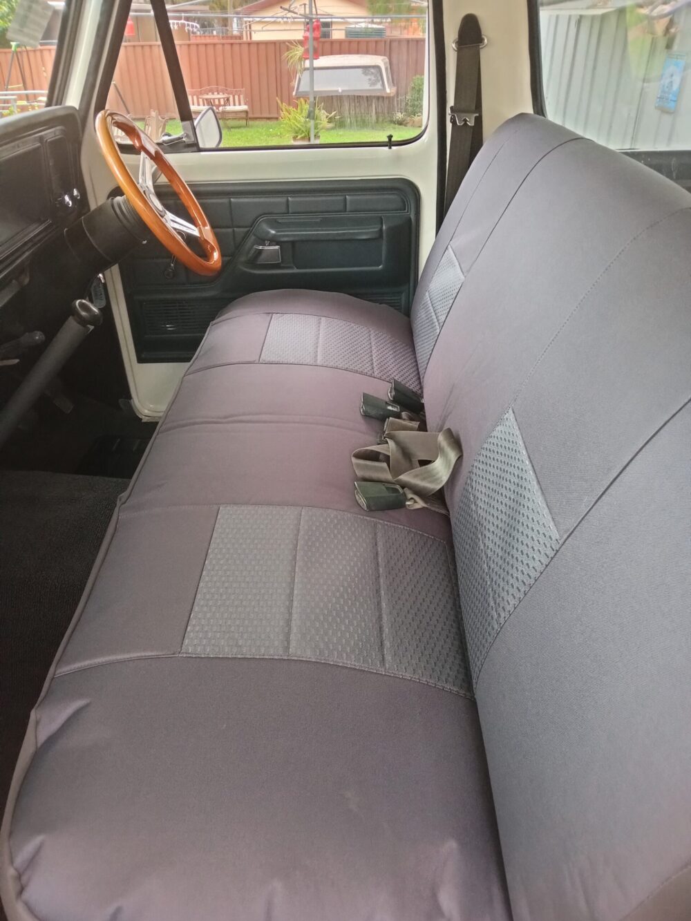 Holden Kingswood seat covers Seat covers fitted to a Holden Kingswood