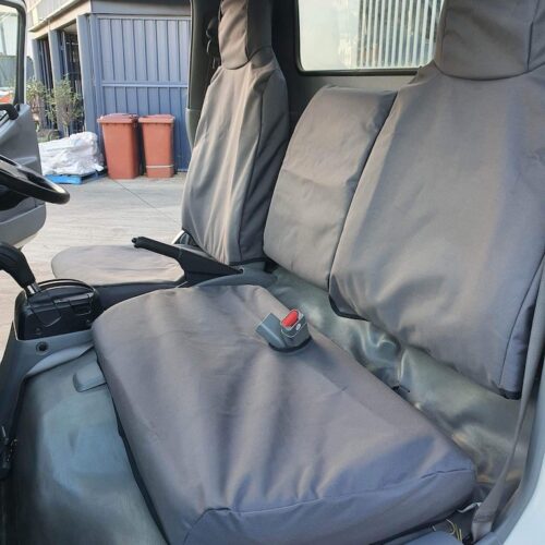 Poly Canvas seat covers fitted to a Hino 300