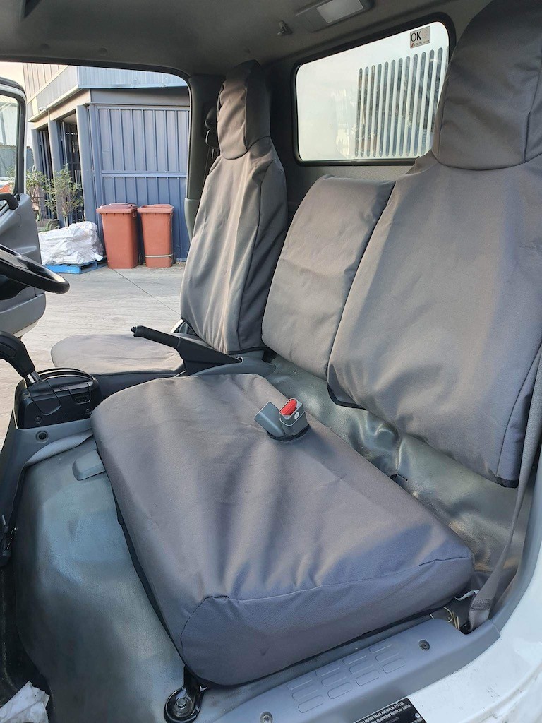 Poly Canvas seat covers fitted to a Hino 300