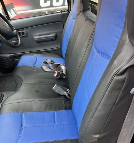 Holden Rodeo Leather Look seat covers Leather Look seat covers fitted to a Holden Rodeo