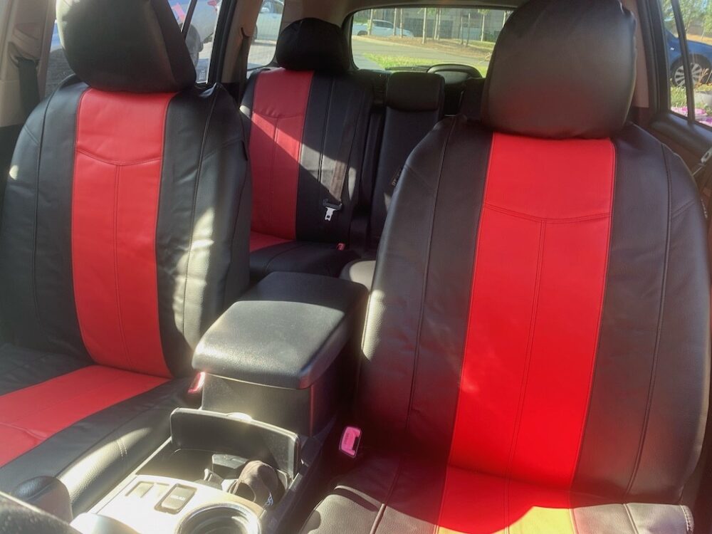 Leather Look seat covers fitted to a Kia EV3