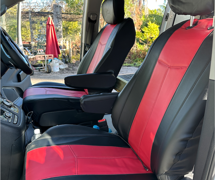 Leather Look seat covers fitted to a LDV Deliver 7