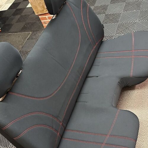 Holden Rodeo Neoprene seat covers Neoprene seat covers fitted to a Holden Rodeo