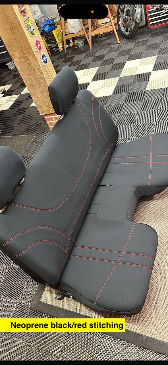 Holden Rodeo Neoprene seat covers Neoprene seat covers fitted to a Holden Rodeo