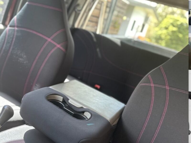 Neoprene seat covers fitted to a Ford F Series