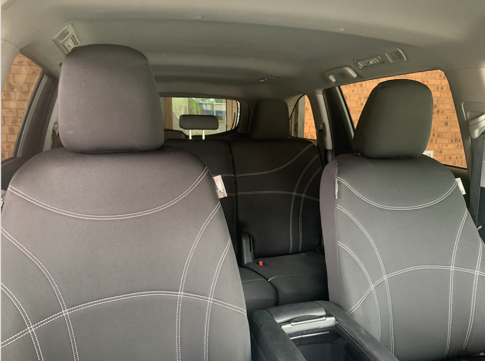 Subaru Crosstrek Neoprene seat covers Neoprene seat covers fitted to a Subaru Crosstrek