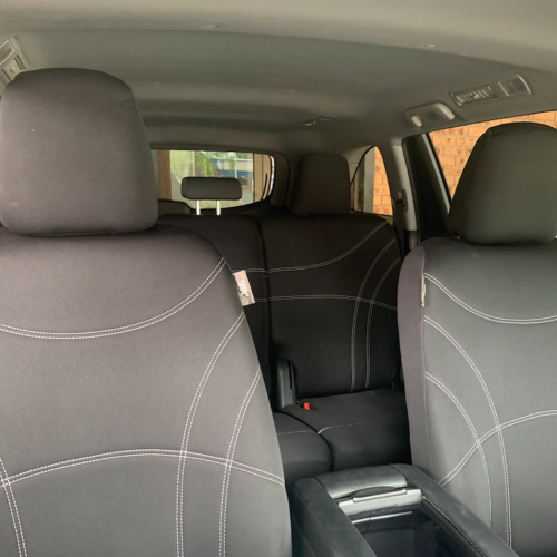 Subaru Crosstrek Neoprene seat covers Neoprene seat covers fitted to a Subaru Crosstrek