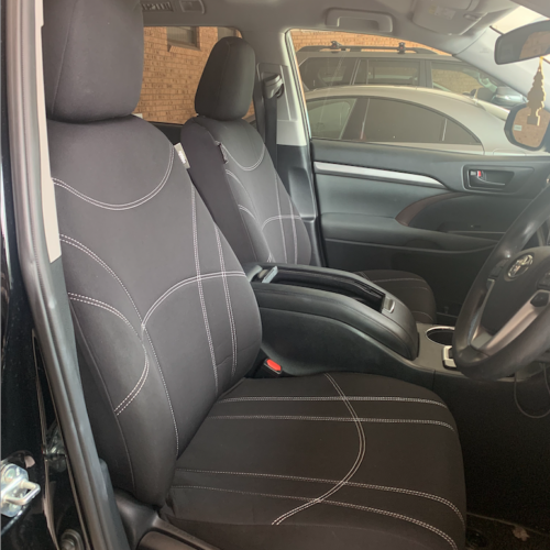 Mitsubishi Triton Neoprene seat covers Neoprene seat covers fitted to a Mitsubishi Triton
