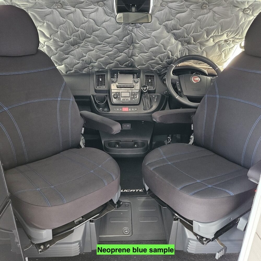 Neoprene seat covers fitted to a LDV Deliver 7